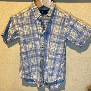 Polo Ralph Lauren Plaid Short Sleeve Button Down size 4